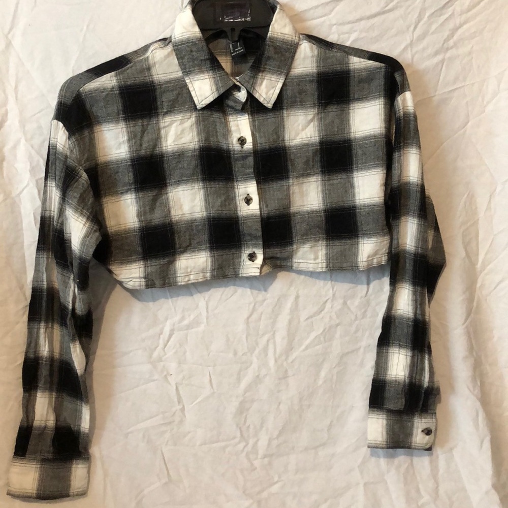 Forever 21 flannel crop top